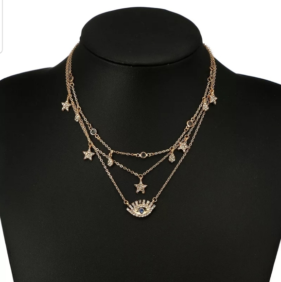 *Kinsley * Eye Layered necklace - Picture 3 of 6